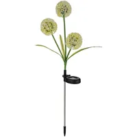 GLOBO LED Solarleuchte, Pusteblume gelb, Edelstahl H 75 cm