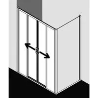Kermi LID4B165201PK, Gleittür Liga D4B 1650x