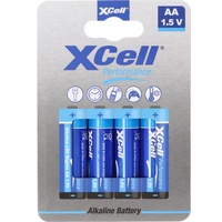 XCell Batterie Alkaline Mignon, AA LR6, umweltfreundliche Verpackung, 4er Blister