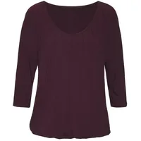 LASCANA 3/4-Arm-Shirt Damen aubergine Gr.48/50