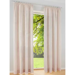 Gardine HEINE HOME Gr. 3, beige (natur), B:140cm H:225cm, Polyester, Leinen, Gardinen