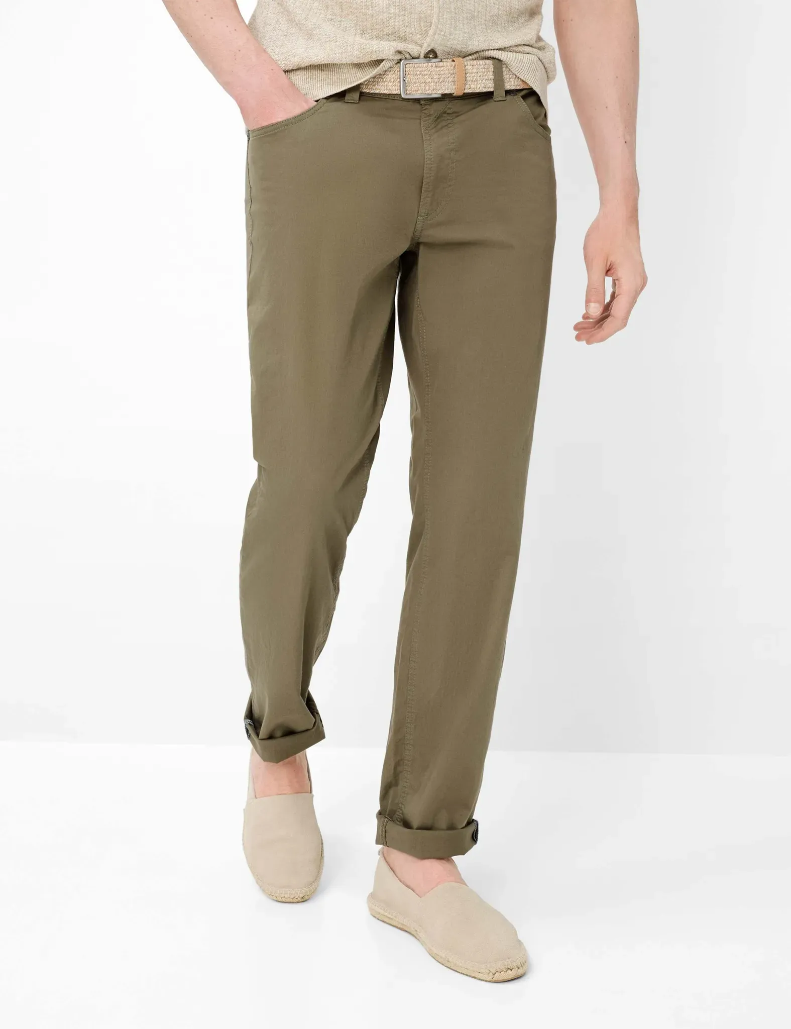 Eurex by Brax Herren Five-Pocket-Hose Style LUKE KHAKI Grün Khaki, grün - khaki, Gr. 25U