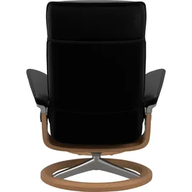 Stressless Relaxsessel "Admiral", schwarz (schwarz batick), B:93cm H:103cm T:79cm, Leder BATICK: BATICK ist ein leicht korrigiertes, durchgefärbtes und genarbtes Möbelleder, bei dem die meisten Unebenheiten und Spuren in der Regel entfernt wurden.