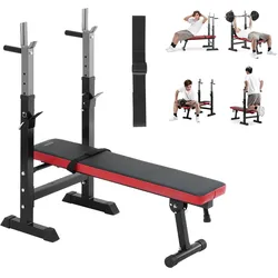 VEVOR Hantelbank Sit-Up-Bank Trainingsbank Krafttraining 181kg Heimstudio