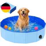 Hundepool,100X30Cm Hundebadewanne Faltbarer Mit Ablaufloch,Planschbecken Für Hau