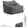 mokebo Sessel Der Lümmel Cord 73 x 60 x 83 cm Anthrazit mit Hocker