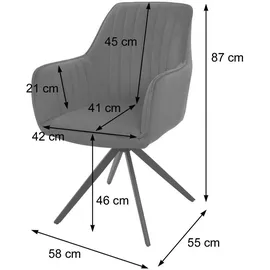MCW Esszimmerstuhl L79 6er-Set Hellgrau