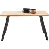 MCA living Esstisch Zeballos, TOPSELLER! (1-St., Holztisch, OTTOs Choice), Tischplatte aus Zerreiche, Schweizer Kante, belastbar bis 100 Kg braun 140 cm x 76 cm x 75 cm