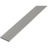 GAH Alberts Alberts Flachstange, Alu, blank, Kunststoff, silberfarben eloxiert, 2000 x 20 x 5 mm