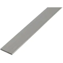 GAH Alberts Alberts Flachstange, Alu, blank, Kunststoff, silberfarben eloxiert, 2000 x 20 x 5 mm