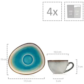 sänger Capri Kaffeeservice 8-tlg. türkis/blau