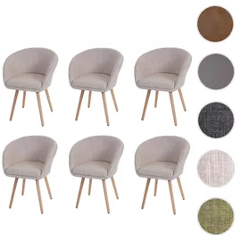 MCW Esszimmerstuhl Vaasa T633 Textil creme/grau 6er Set