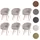 MCW Esszimmerstuhl Vaasa T633 Textil creme/grau 6er Set