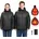Beheizte für Herren mit elektrischer Softshell-Heizmantel mit 6 zum Wandern Schwarz XL