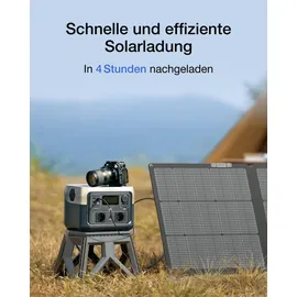 EcoFlow EF ECOFLOW Tragbare Powerstation RIVER 2 MAX mit 160W faltbare solar panel