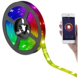 Luminea Home Control USB-RGB-LED-Streifen mit WLAN, App und Sprachsteuerung, 2 m