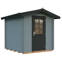 Palmako Gartenhaus Vivian 3,8 m2 - 28 mm hellgrau/anthrazit