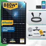 Epp Solar Epp Balkonkraftwerk Komplettset 880W Bifazial Hoymiles Wechselrichter 800W Photovoltaik Solaranlage mit 3m stecker