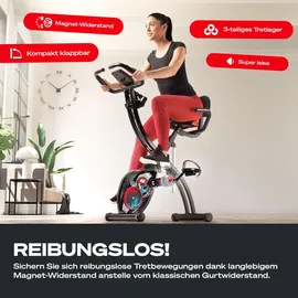 Sportstech X150 3in1 Ergometer Fahrrad klappbar | schwarz