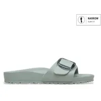 Birkenstock für Damen. 1031422 Sandalen Madrid Big Buckle EVA (Schmale Passform) türkis (41), Kunststoff, Wohnung, Schnalle, Lässig, Grün