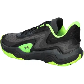 Under Armour Unisex Basketballschuhe Spawn 7 3028461-004 42.5 - Black/HYPER GREEN/Metallic Black - 42.5