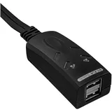 InLine USB KM-Umschalter, 2 PCs, für Tastatur, Maus und Maus-Transfer