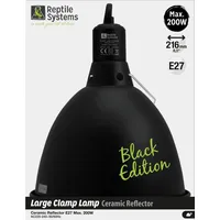 Reptile Systems Klemmleuchte mit Reflektor, Black Edition - L