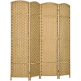 Homcom Paravent Natur Holz, 1.6x170x160 cm Raumteiler | Paravents, Paravents
