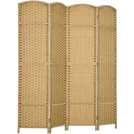 Homcom Paravent Natur Holz, 1.6x170x160 cm Raumteiler | Paravents, Paravents