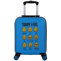 LEGO® Bags Trolley Play Date, 4 Rollen, Leise Räder, robust, elastischer Gurt, Netz-Teiler innen blau