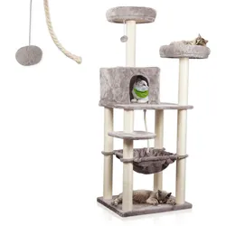 Lycce Kratzbaum ROYAL Katzenbaum mit Höhle und Hängematte, 145 cm