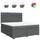 vidaXL Boxspringbett 180 x 200 cm Dunkelgrau