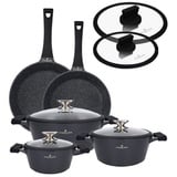 ZWIEGER BLACK STONE TOPFSET + PFANNENSET 10-TEILIG, KOCHTOPFSET, TÖPFE, PFANNEN