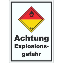 Aufkleber Organische Peroxide explosiv A9 (37x52mm)