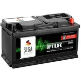 SIGA OPTILIFE Autobatterie 12V 100Ah **4 JAHRE GARANTIE** statt 88Ah 90Ah 92Ah 95Ah