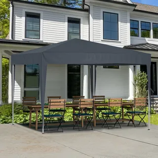 Thanaddo Faltpavillon 3 x 3 m inkl. 4 Seitenteile Grau