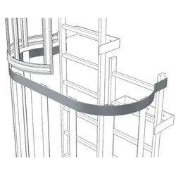 Rückenschutzbügel, für versetzte Ausführung, B 1.340mm, Aluminium natur - natur