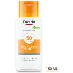 Eucerin SUN PROTECTION SUN ALLERGY PROTECT SUN GEL-CREME GESICHT & KÖRPER LSF 50+ + 20% Rabatt* 150 ml Gel
