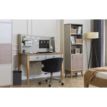 xlmoebel Schreibtisch Stilvolles Kinderzimmer-Set in Weiß mit Designer Möbeln (2-St., 2tlg.Kinderzimmer Set (Schreibtisch+Regal), Hergestellt in Europa weiß