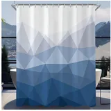lerores Duschvorhang Geometrischer Verlauf 180 x 200 cm wasserdicht