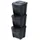 KEDEN Sortibox 25 l 3-tlg. Schwarz
