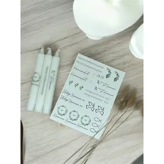 Kerzenfolie, Wasserschiebefolie, verschiedene Anlässe, Tattoofolie, DIN A5, Handmade (Kommunion)