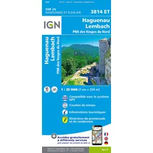 IGN Frankreich Haguenau.Lembach.PNR des Vosges du Nord 1:25 000 (TOP 25)