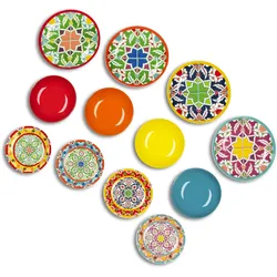 Excelsa Geschirrset 12-Teiliges Bazar Medina Porzellan Bunt