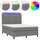 vidaXL Boxspringbett 140 x 200 cm Dunkelgrau