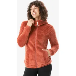 Fleecejacke Damen warm Winterwandern - SH500 sepiabraun L