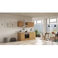 Flex-Well Küchenzeile Nano 210 cm Buche