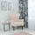 Mendler Lounge-Sessel HWC-K37 Chenille 75 x 80 x 75 cm creme-beige mit Kissen