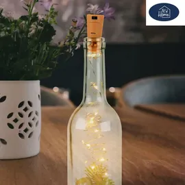Buri Flaschenlicht 10 LEDs Lichterkette Korken Drahtlichterkette Dekolicht Partylicht