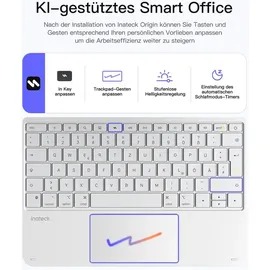 Inateck NeoMagic Magnetische Tastatur Hülle für iPad Air 13 Zoll / iPad Pro 12,9 Zoll Weiß